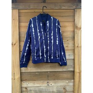 International‎ Concepts Men's Shibori Striped Bomber Jacket, Mens Size Small